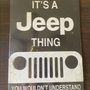 Metal Jeep Sign